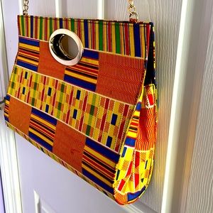 African Kente Fabric Design XL Purse